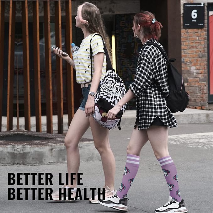 fenglaoda Compression Socks for Women Men 3 Pairs Graduated Compression Support Circulation Socks for Nurses