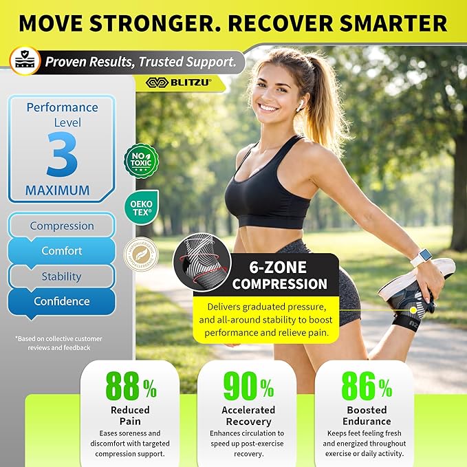 Compression Socks for Plantar Fasciitis, Achilles Tendonitis, Arthritis Relief, Ankle Brace Compression Sleeve with Foot Arch Support, Ankle Wrap for Women, Men, Swelling & Heel Pain Green L-XL