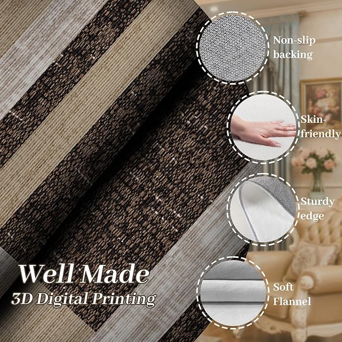 Modern Geometric Patchwork Long Hallway Rug Runners, 1.3x7ft, Neutral Brown Geometry Aesthetic Entrance Carpet, Absorbent Washable Foldable No Crease High Traffic Mat for Laundryroom