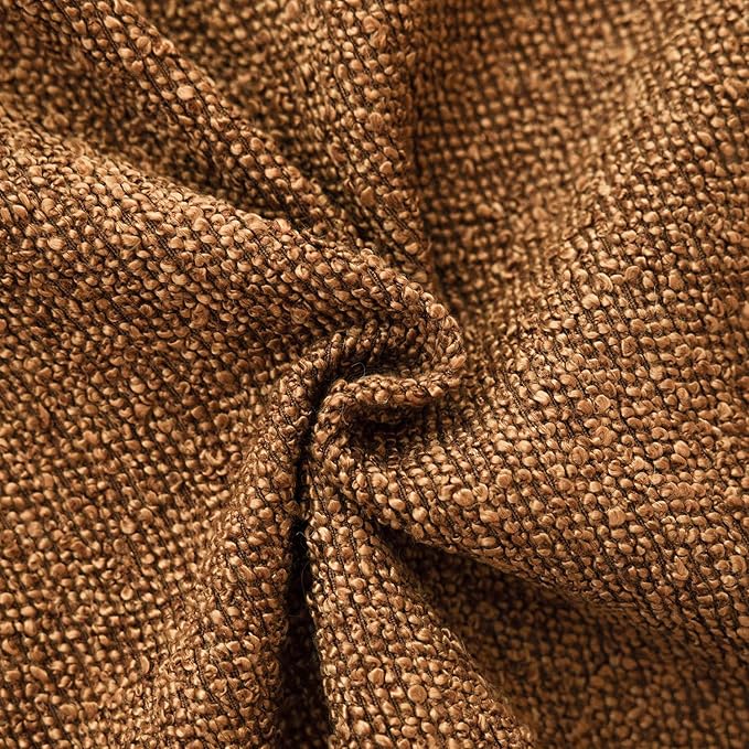 Foindtower Decorative Textured Boucle Throw Pillow Covers Accent Solid Pillow Cases Neutral Soft Cozy Couch Cushion Case for Chair Sofa Bedroom Living Room Home Decor 20x20 Inch,1PC,Hazel Brown