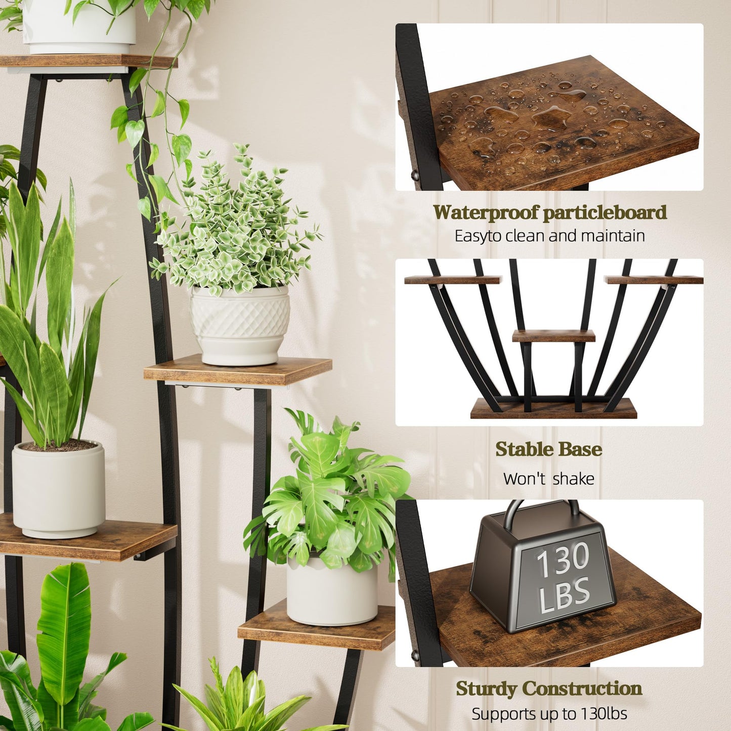 Plant Stand Indoor with Grow Lights - 10 Tiered Tall Plant Shelf Indoor, 59" Large Plant Stands for Indoor Plants, Metal Corner Flower Holder Rack Display for Living Room Patio Garden Balcony Home