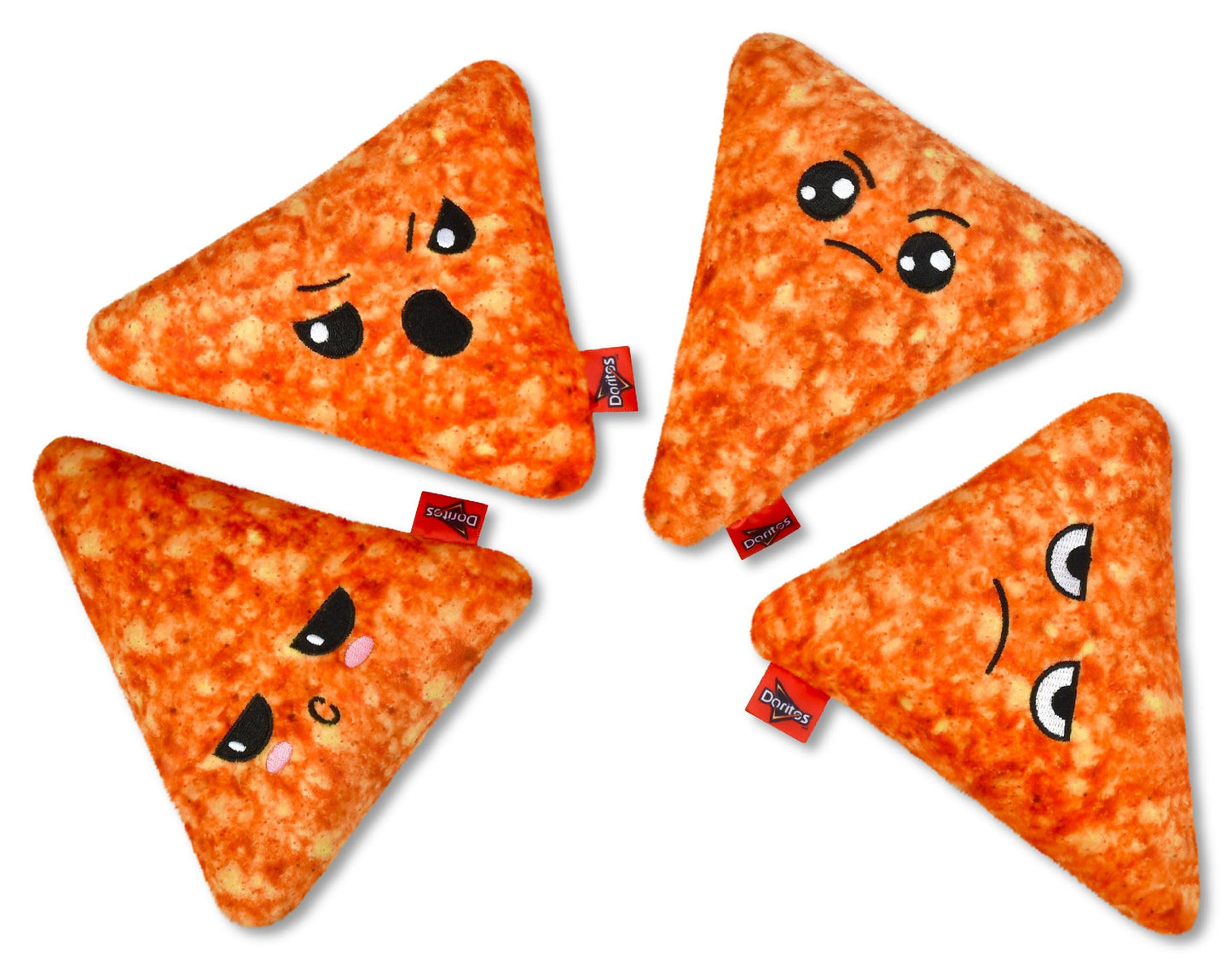iscream Doritos Nacho Chips Package 17" x 11.5" Fleece Pillow Set with 4 Chip Mini Pillows