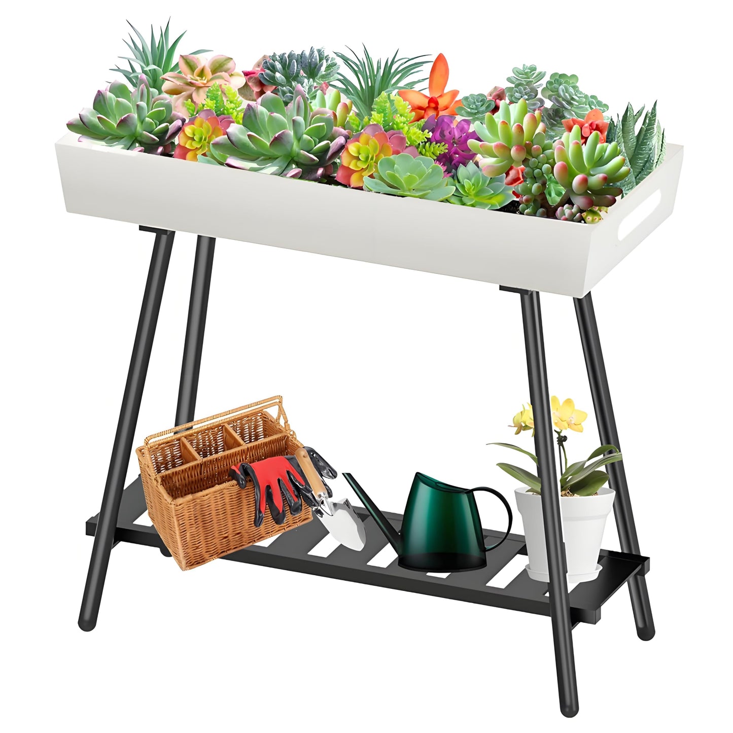 DHYGOTFUR Aluminum Plant Stand Outdoor &Indoor Heavy Duty Flower Rack