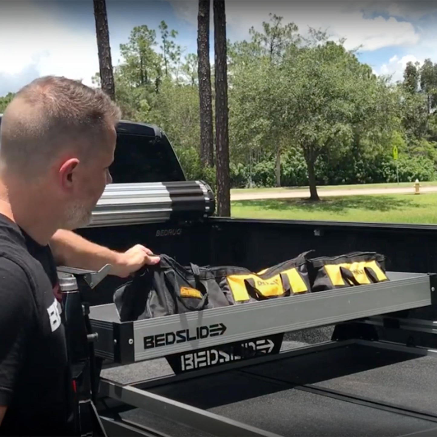 Bedslide Bedbin Upper Tray Truck Bed Organizer, Storage Attachment, Additional 16x58 Inches of Space for Organization, Black