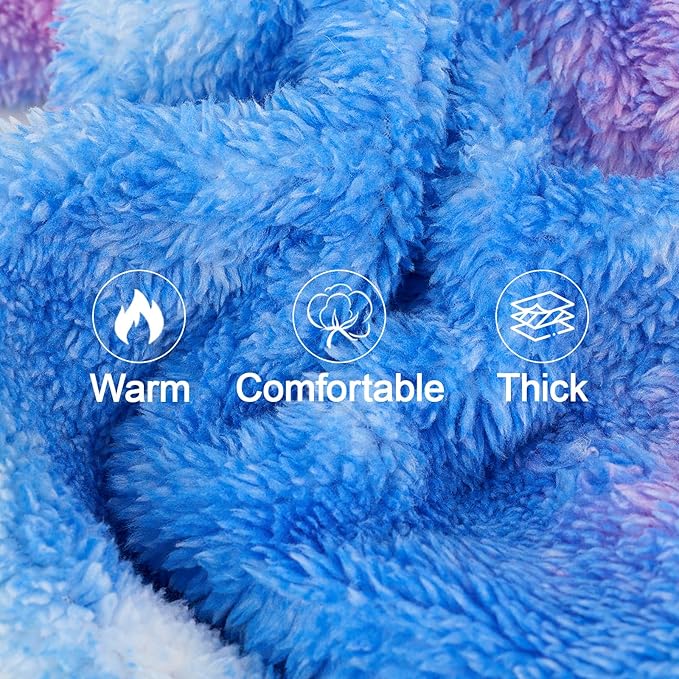 XPUDAC Dog Sweater, Dog Winter Clothes for Small Medium Dogs Girl Boy Fleece Doggy Pajamas for Winter Christmas, Tie-Dye01, Small