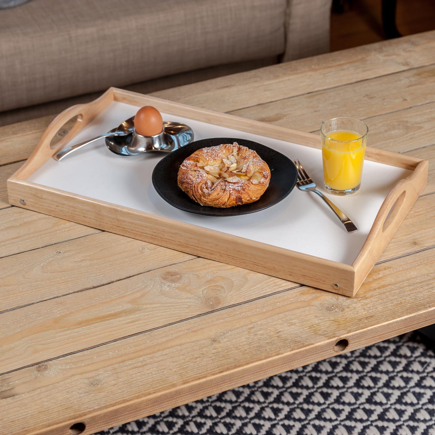 Winsome Alani Breakfast Tray Natural and White Finish