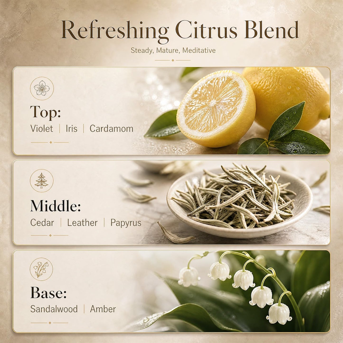 Essential Oils, Fragrance Diffuser Oil, Scent with White Tea, Lily of the Valley, Lemon for Home/Office/Hotel, Compatible with Waterless & Cold Air Diffusers
