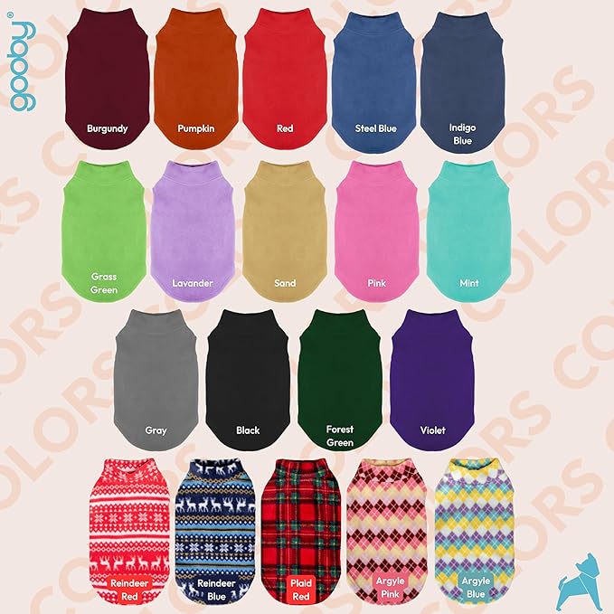Gooby - Stretch Fleece Vest, Pullover Fleece Vest Jacket Sweater for Dogs, Reindeer Red, 3X-Large