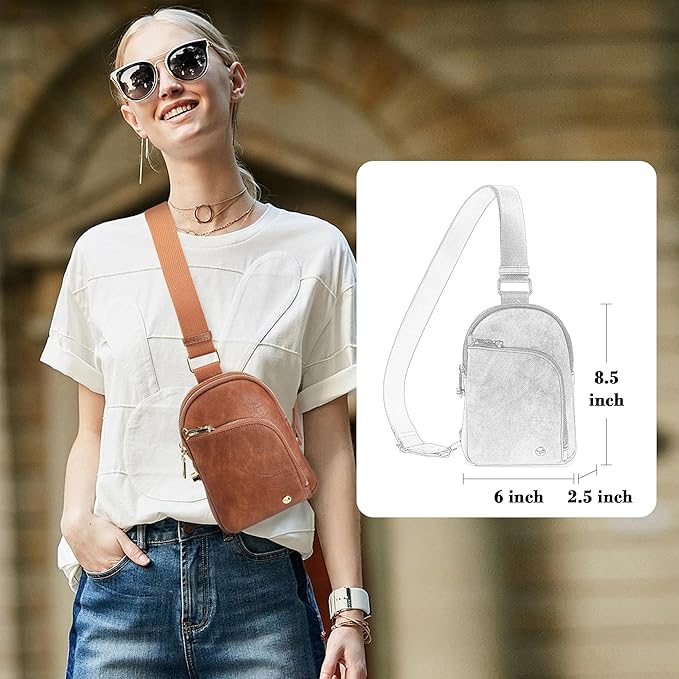 INICAT RFID Blocking Sling Bag Anti Theft Crossbody Bags Women Valentine's Day Gifts Travel Purses Vegan Leather