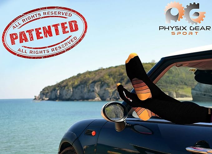 Physix Gear Compression Socks 20-30 mmHg - Men & Women - Running, Nurses, Shin Splints, Flight, Travel