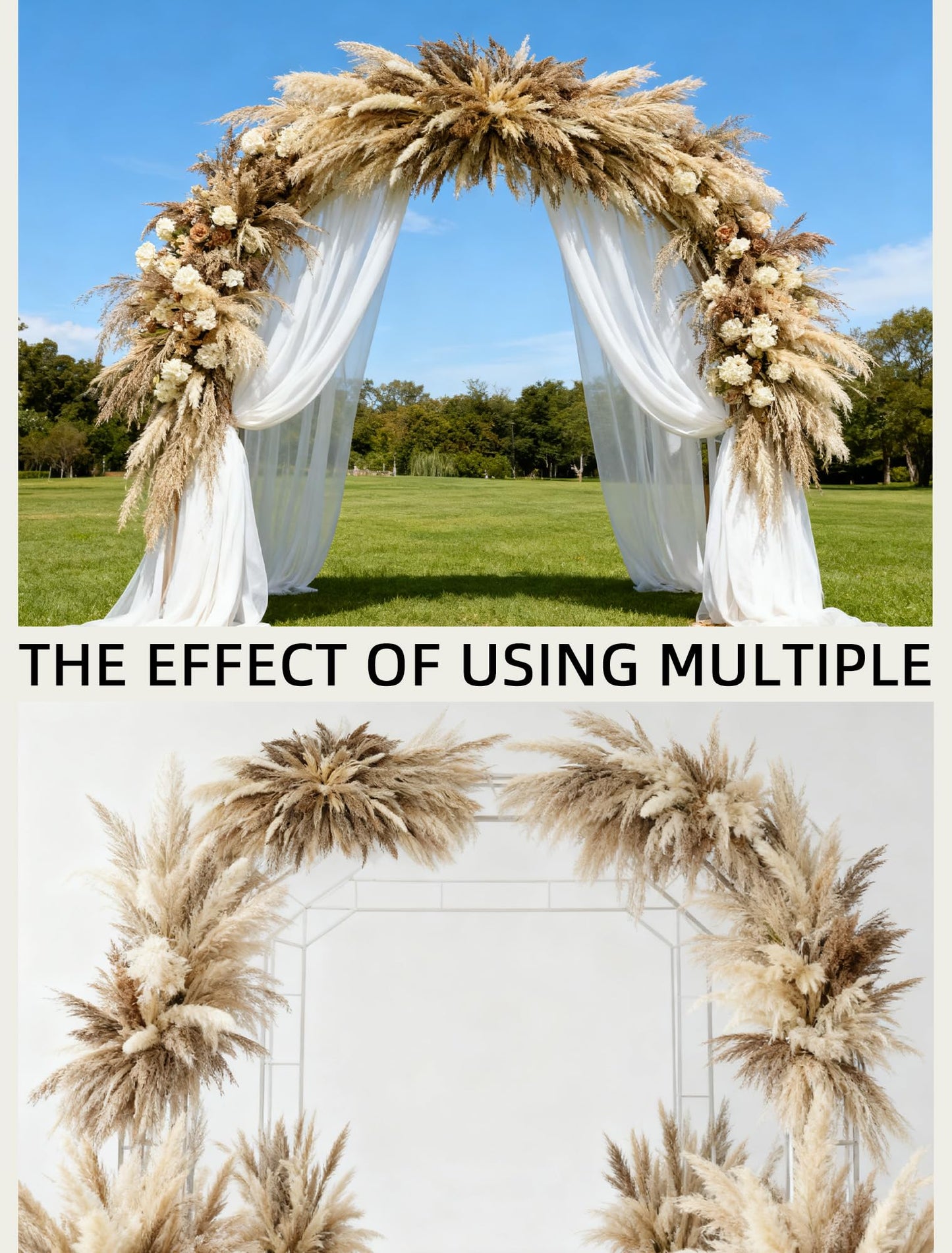 Large Boho Decor Pampas Grass Wall Decor - Need to Assembled