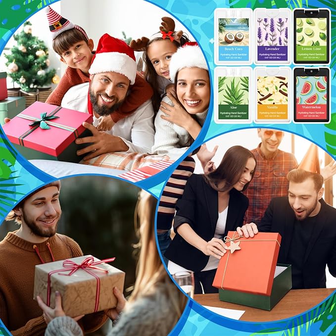 Dansib 24 Pack Hand Sanitizer Spray Bulk Travel Size Mini Hydrating Hand Sanitizer Gifts for Office Coworker Staff Teacher Christmas Stocking Stuffers Homeless Care Package Supplies