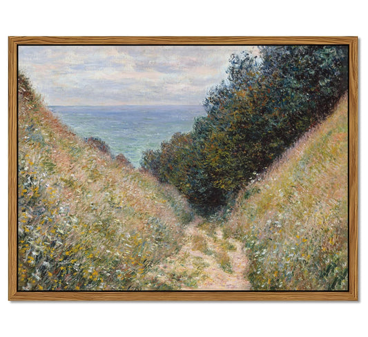 Framed Vintage Monet Wall Art Farmhouse Decor 16x24 Inch