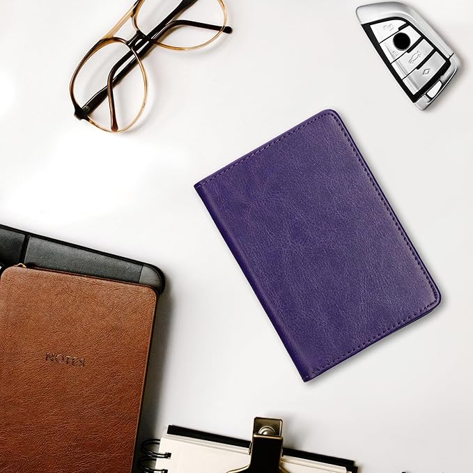 kwmobile Registration and Insurance Holder - Car Document Holder for Vehicle Documents and Cards - PU Leather - Black