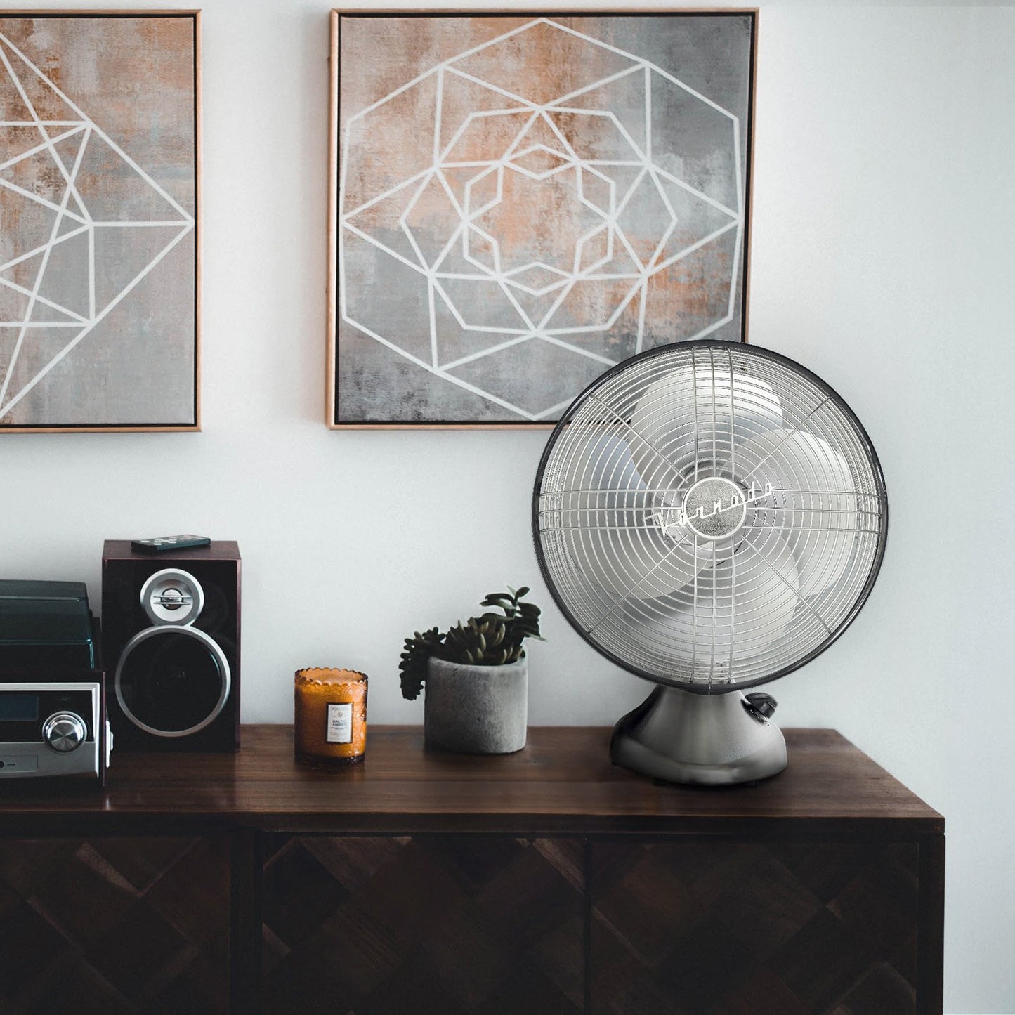 Vornado Silver Swan Vintage Oscillating Fan (Brushed Nickel) Pivot Personal Air Circulator Fan (Copper)