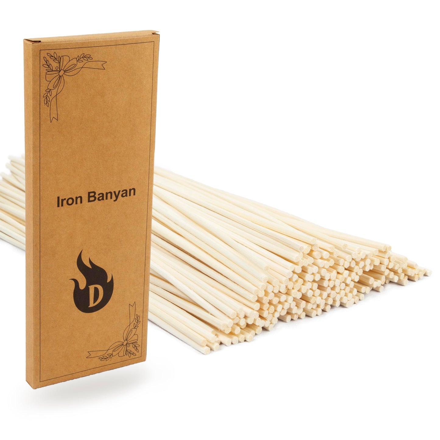 Iron Banyan 120PCS Reed Diffuser Sticks 7.5in/19CM Natural Rattan Wood Stick Diffuser Reeds Replacements Sticks for Home,SPA (Natural)