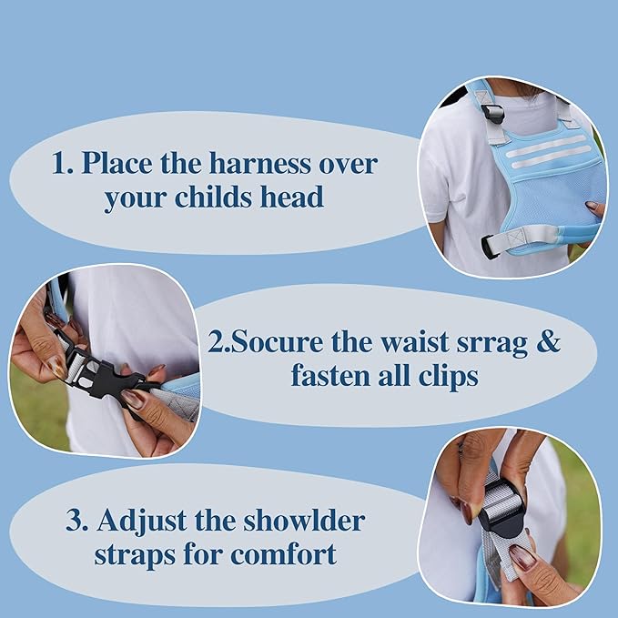 BLEWAY Active XL Child Harness: Safety for Kids/Teens(6-12yrs), Adjustable Anti-Elopement,Autism/ADHD/Special Needs