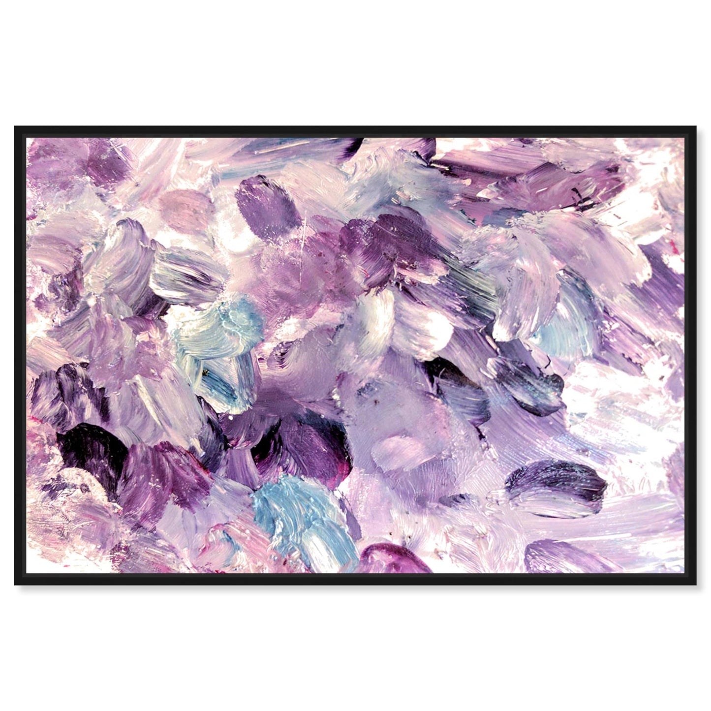 Oliver Gal Amethyst Gardens Canvas Print Wall Art for Living Room, Bedroom, and Bathroom, 24" x 16", Black Floater Frame