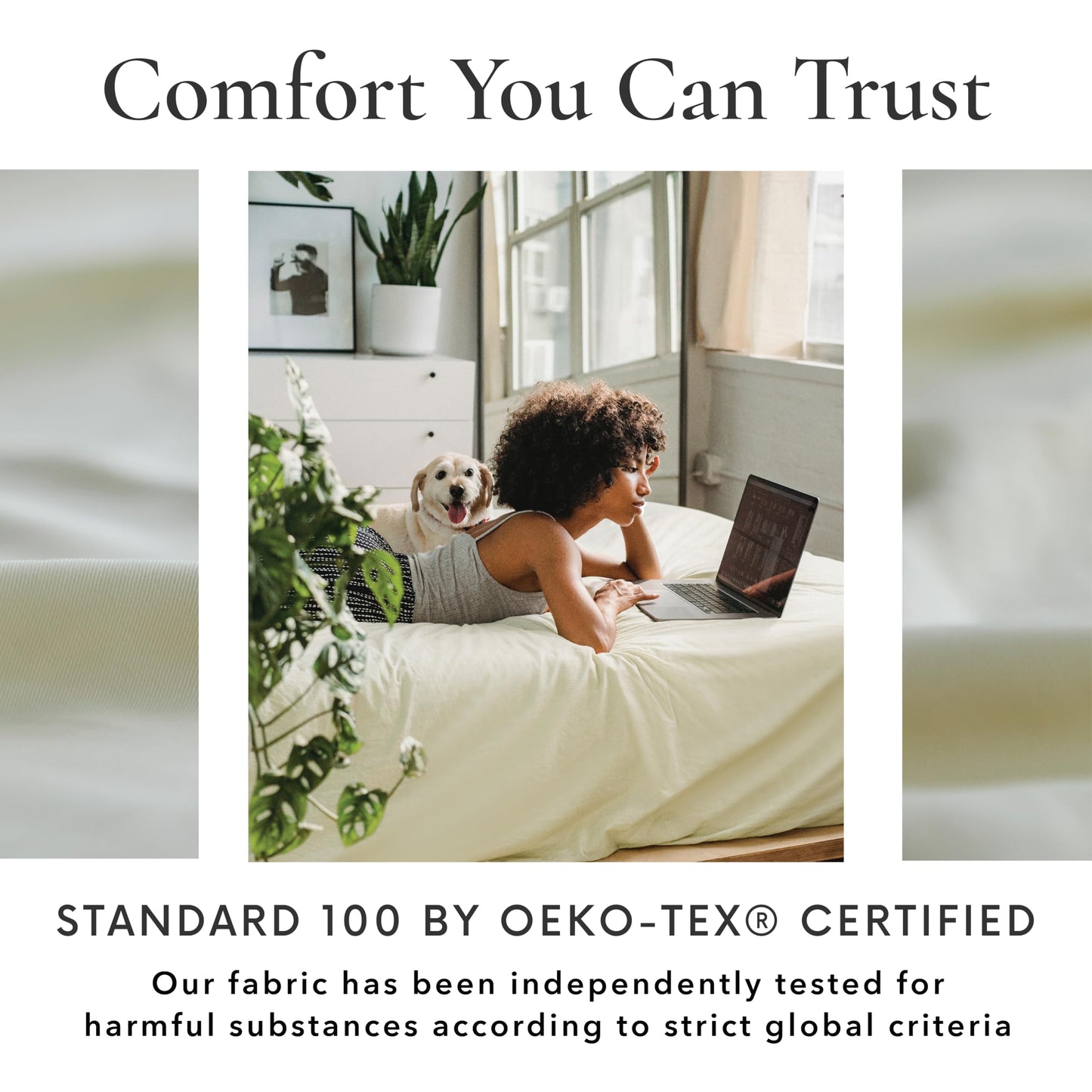 Bamboo Bay 6 Piece Queen Size Sheet Set, 100% Viscose Made from Bamboo, Breathable Ultra Soft Cooling Bed Sheets for Hot Sleepers, Beddings with Deep Pockets Fit 16" Mattress, Ivory
