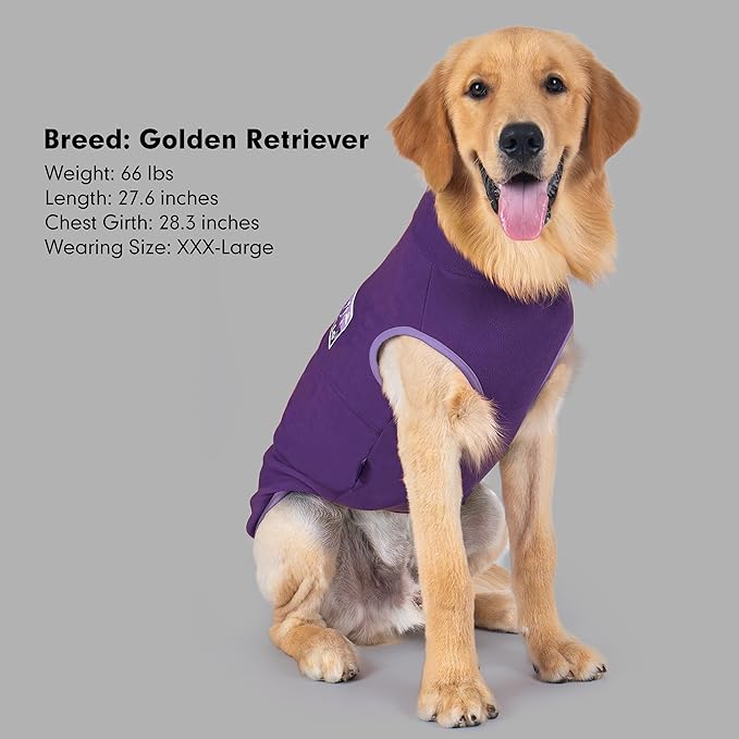 cyeollo Dog Sweaters for Large Dogs, Pullover Dog Fleece Jacket Turtleneck Sweatshirt Stretchy Vest Warm Lightweight Winter Pet Clothes, Purple XXXL