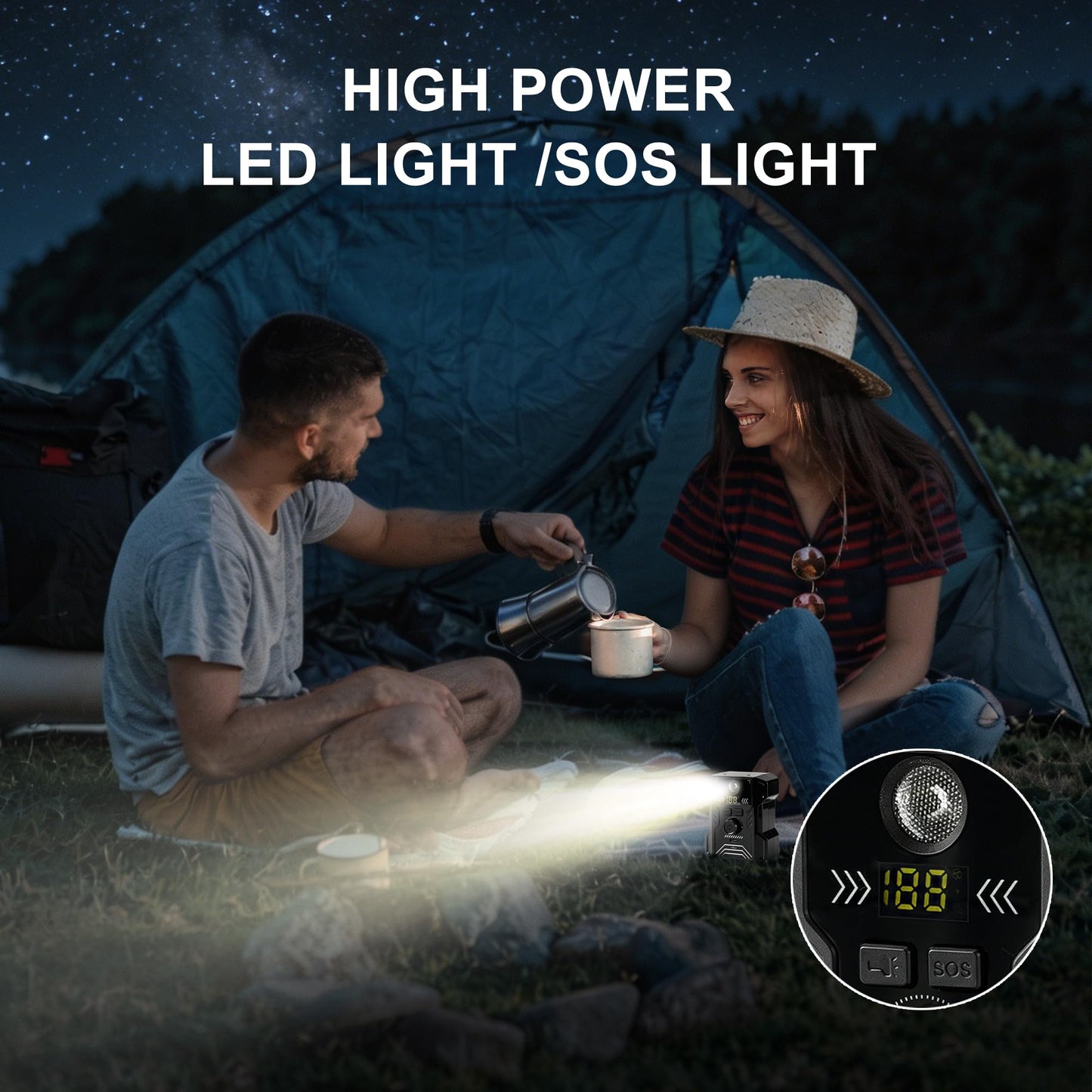 16000mAh Portable Waist Fan 2 Separate Wearable Waist Fans 18000RPM Powerful Belt Fans Rechargeable Battery operated With 100 Speeds for Jobsite Gardening Camping Outdoor work Travel Essentials