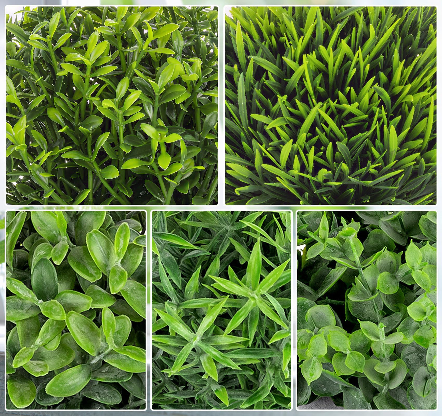 Fake Plants,5 PCS Small Artificial Greenery Eucalyptus Plant Indoor in Pots