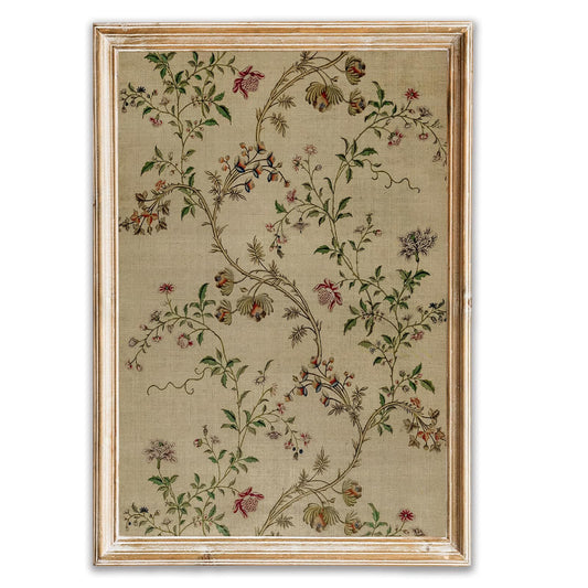 Vintage Botanical Wall Art Decor Antique Floral Canvas Wall Art Neutral Flower Prints Poster Vintage Farmhouse Pictures Painting Aesthetic Floral Artwork for Living Room Bedroom, 16"X24" Unframed