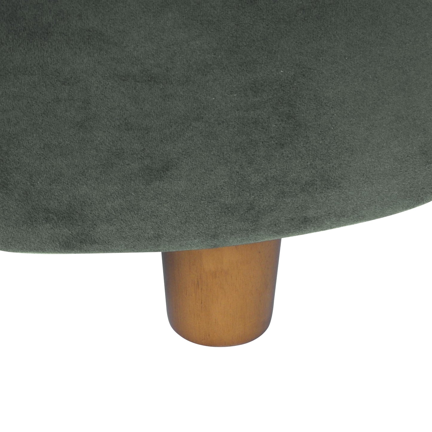 HomePop Home Decor | Large Button Tufted Velvet Round Storage Ottoman | Ottoman with Storage for Living Room & Bedroom, Loden Green Velvet, 28"