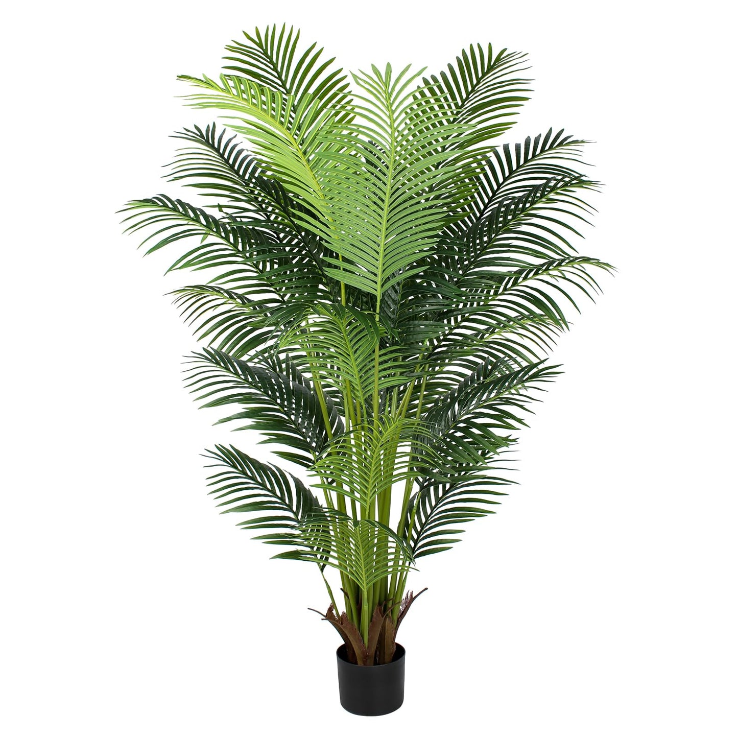 YEPDIN 6 Ft Artificial Tropical Palm Tree With 24 Removable Leaves - Large Faux Plant for Indoors and Outdoors, Silk Housewarming Gift, K185