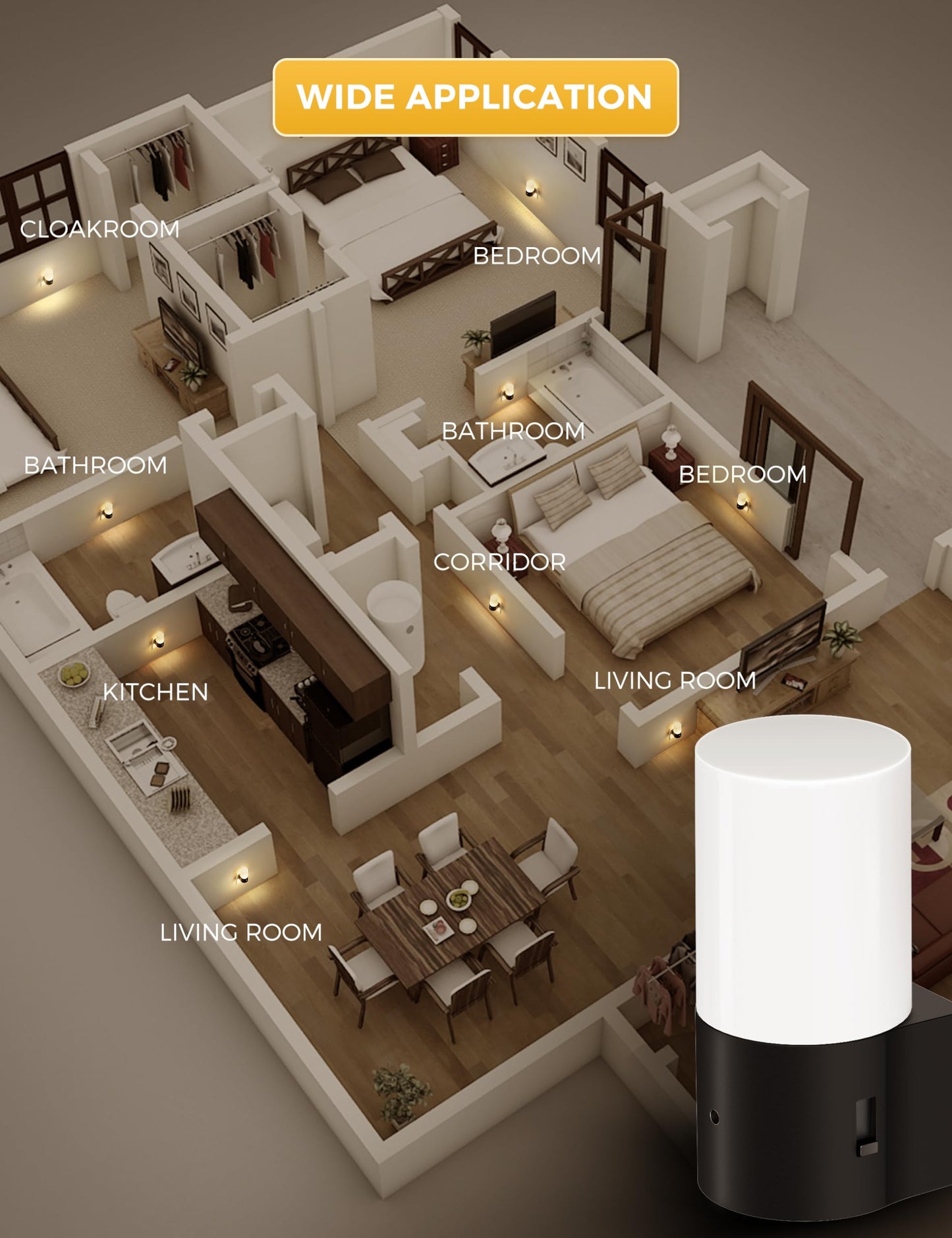 4 Pack Dimmable Night Light, Modern Night Lights Plug into Wall with Dusk to Dawn Sensor