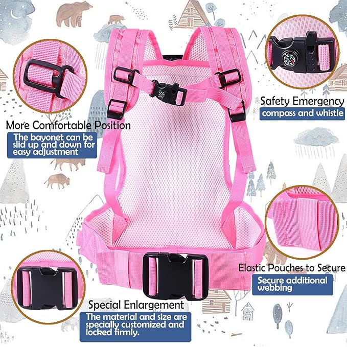 CapsLock Ski and Snowboard Harness Trainer for Kids – Retractable Leash with Shock Absorbing Bungees for Safe Ski Training