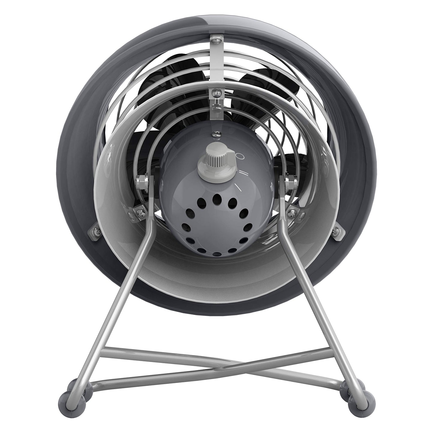 Vornado VFAN™ Mini Modern Personal Desk Fan with 2-Speed Control, Adjustable Tilt, Quiet Metal Air Circulator for Office, Bedroom, Dorm, Compact Desktop Cooling Device, Storm Gray