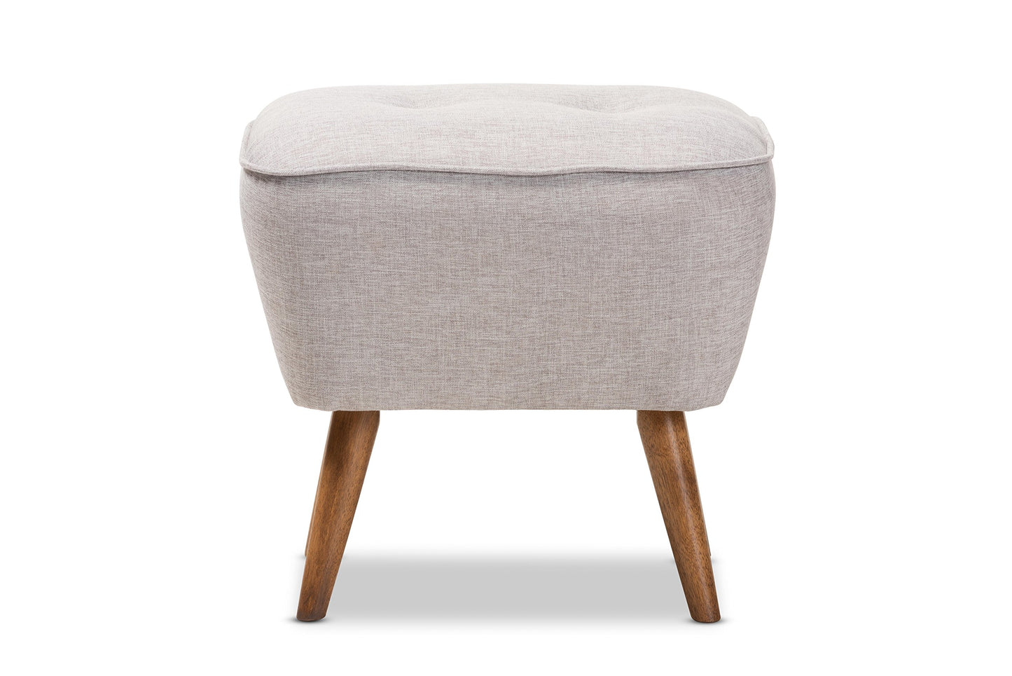Baxton Studio Aimant Ottoman, Greyish Beige