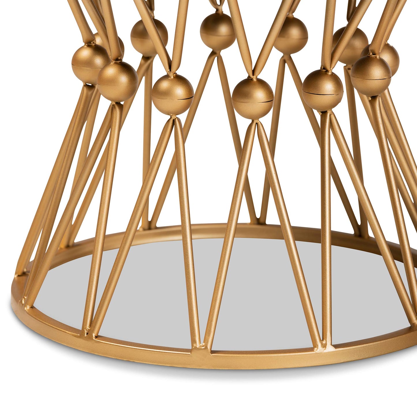 Baxton Studio Ottomans, White/Gold