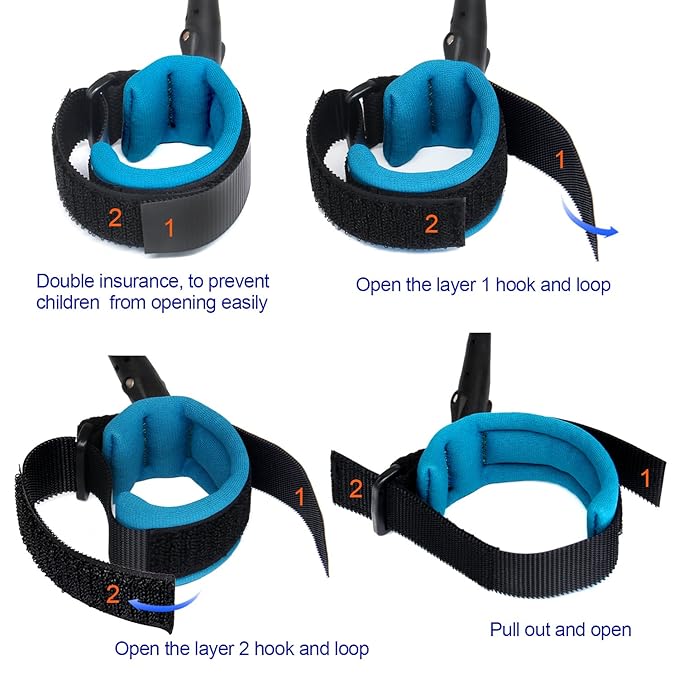 Blisstime Anti Lost Wrist Link Safety Wrist Link for Toddlers, Babies & Kids