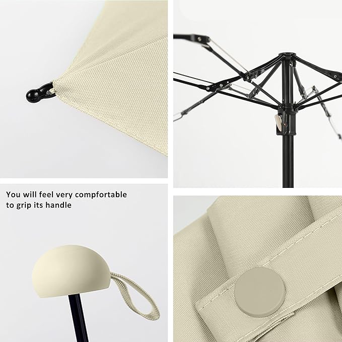 BAODINI Travel Essentials Mini Umbrella for Purse With Case Small Compact UV Sun Protection Lightweight Tiny Pocket Manual Open Close Umbrella for Women Kids and Men Fit Purse Backpack