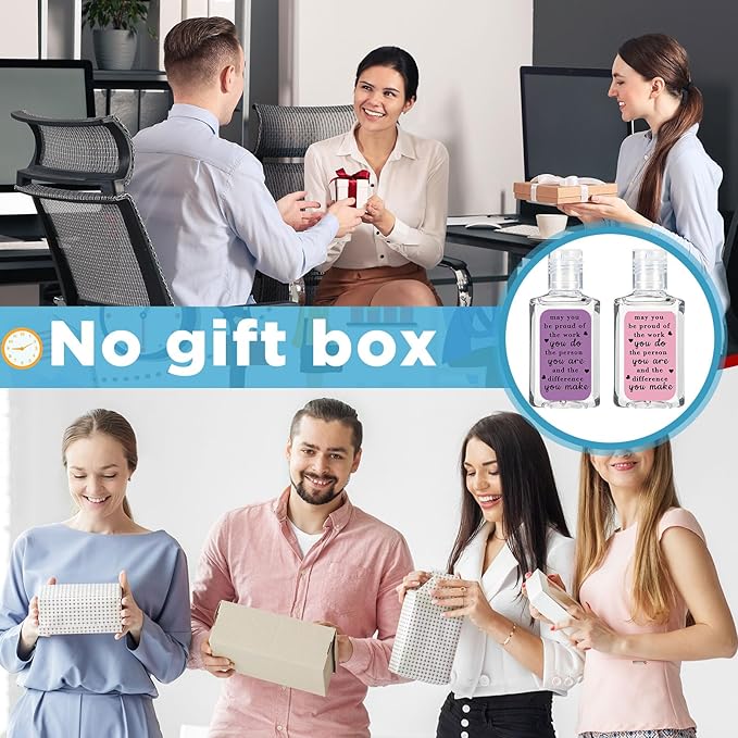 120 Pcs Thank You Gifts for Coworker Mini Hand Sanitize Gel Bulk Scent Hand Sanitizer Travel Size Inspirational Appreciation Gifts for Party Supplies Friends Teacher Employee
