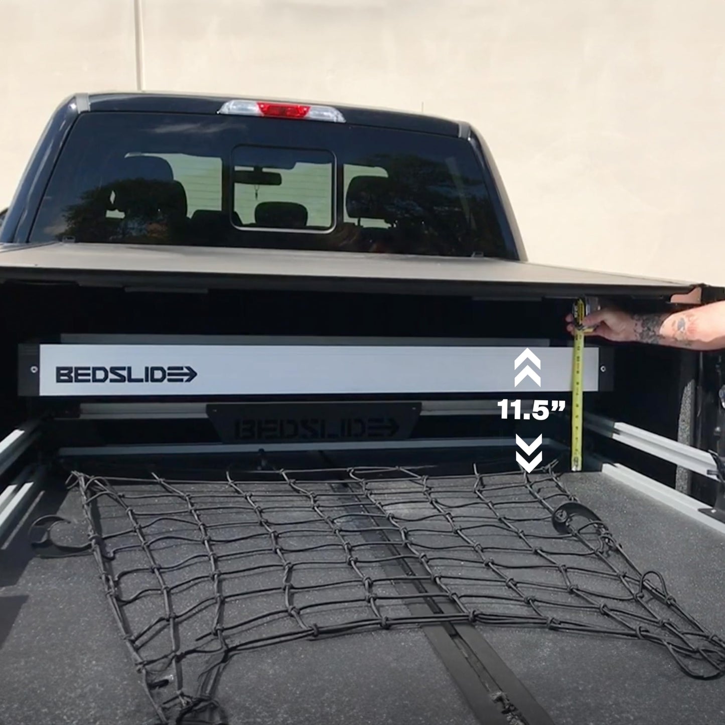 Bedslide Bedbin Upper Tray Truck Bed Organizer, Storage Attachment, Additional 16x58 Inches of Space for Organization, Black