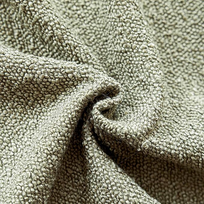 Foindtower Decorative Textured Boucle Throw Pillow Covers Accent Solid Pillow Cases Neutral Soft Cozy Couch Cushion Case for Chair Sofa Bedroom Living Room Home Decor 26x26 Inch,1PC,Dirty Sage Green