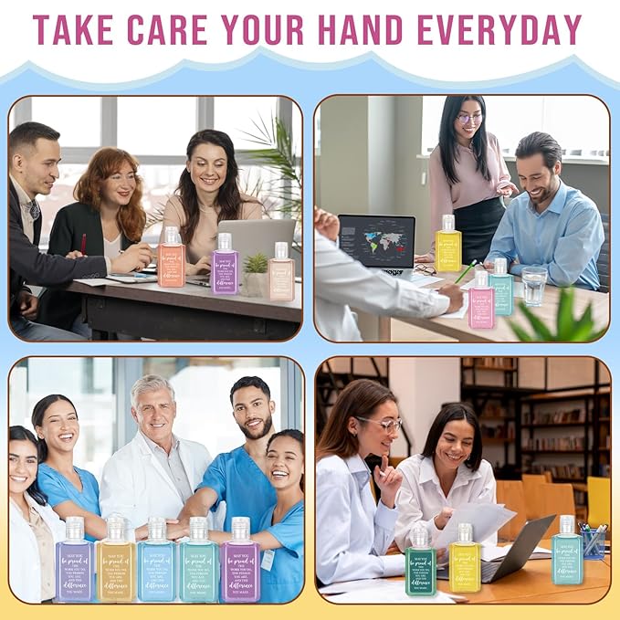 50Pcs Thank You Mini Hand Sanitizer Bulk Employee Appreciation Gift Inspirational Small Hand Sanitizer 1fl oz Travel Size Hand Soap for Christmas Team ((May You Be)