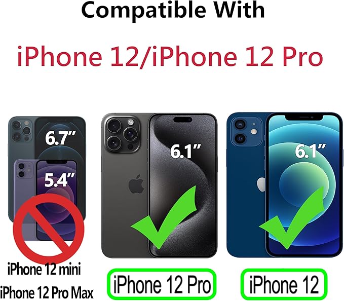 CIVICASE for iPhone 12/iPhone 12 Pro Wallet Case,Leather Flip Case [RFID Blocking] Credit Card Holder Folio Magnetic Stand TPU Shockproof Cover Color Matching for iPhone 12/iPhone 12 Pro,Purple Blue