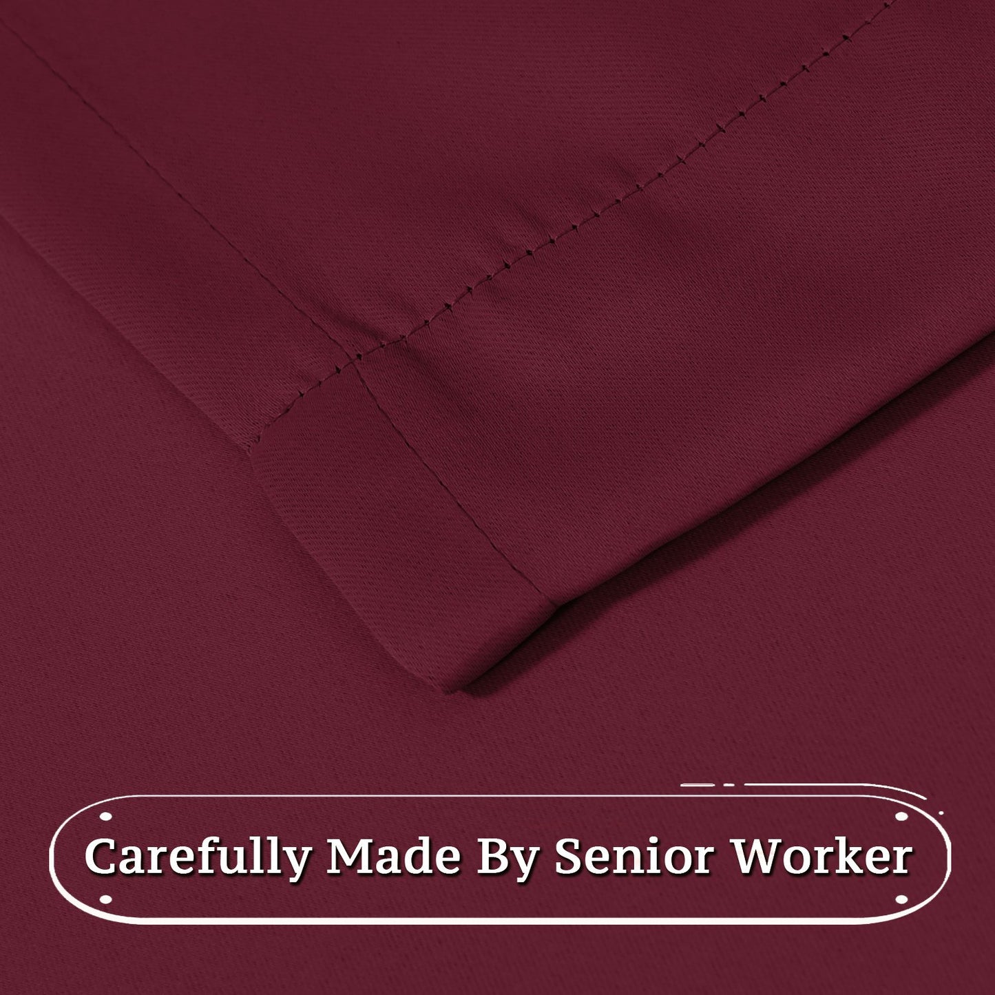 Turquoize Burgundy Bedroom Curtains Blackout Draperies/Panels for Kids Room Thermal Insulated Solid Grommet Blackout Curtains/Draperies for Christmas & Thanksgiving Day, 52x63 Inch, 2 Panels, Burgundy