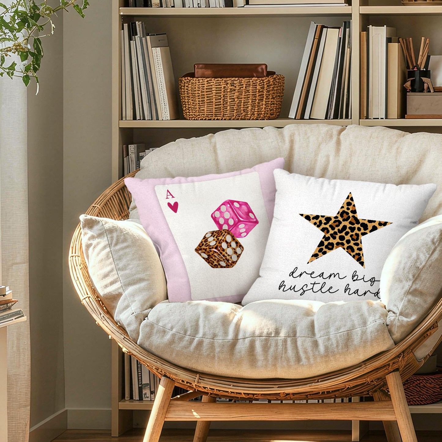 QITUF Pink Y2K Cheetah Pillow Cover 18x18 Set of 4, Trendy Leopard Lucky 8 Balls Throw Pillow Cover Decor for Teen Girls Dorm Bedroom, Preppy Retro Cheetah Print Decorative Pillowcase for Couch Sofa