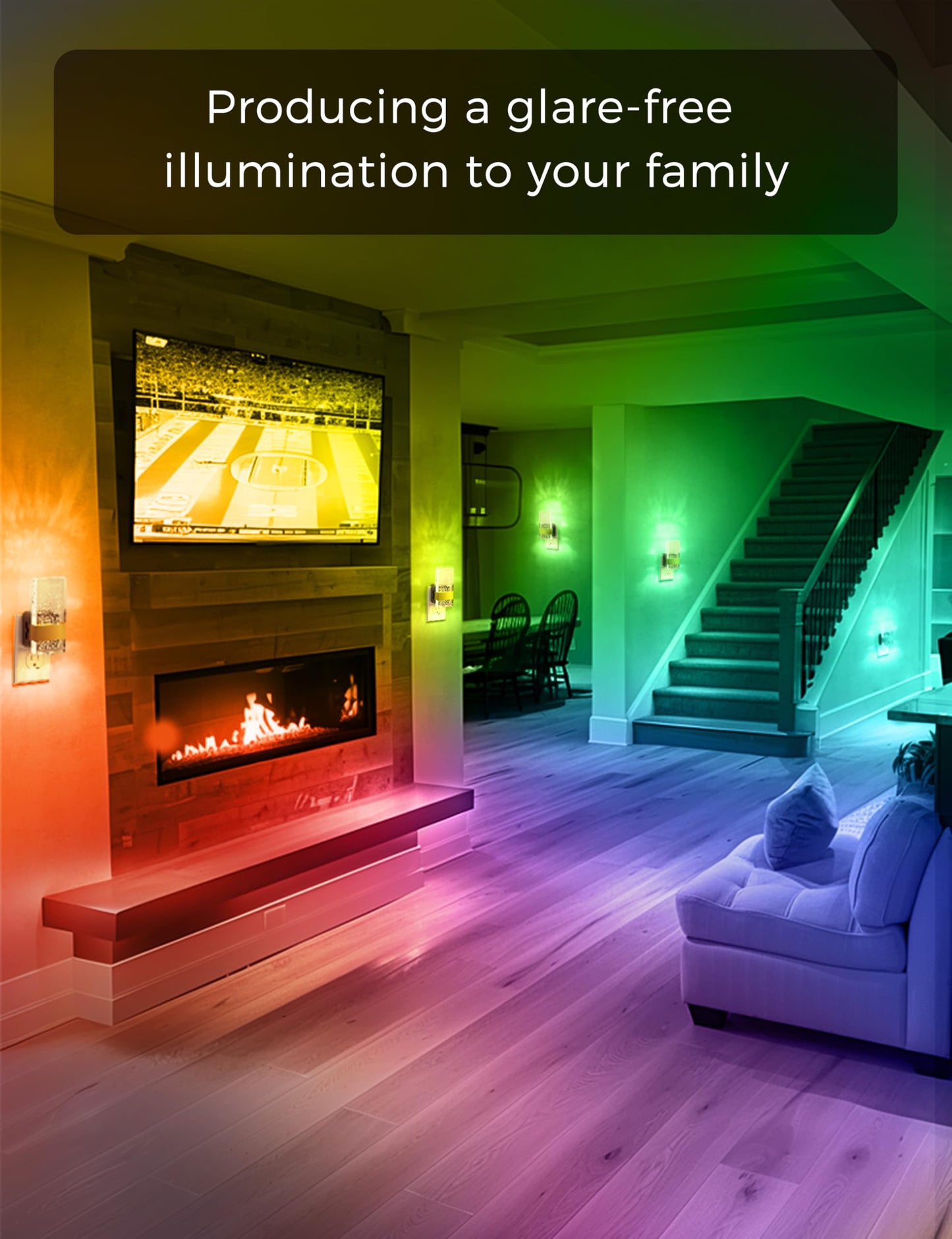 L LOHAS LED Night Lights Plug Into Wall [4 Pack], Night Light with Dusk to Dawn Sensor, Night Light, 0-100LM Dimmable Nightlight for Kids, Bathroom, Hallway,Gift