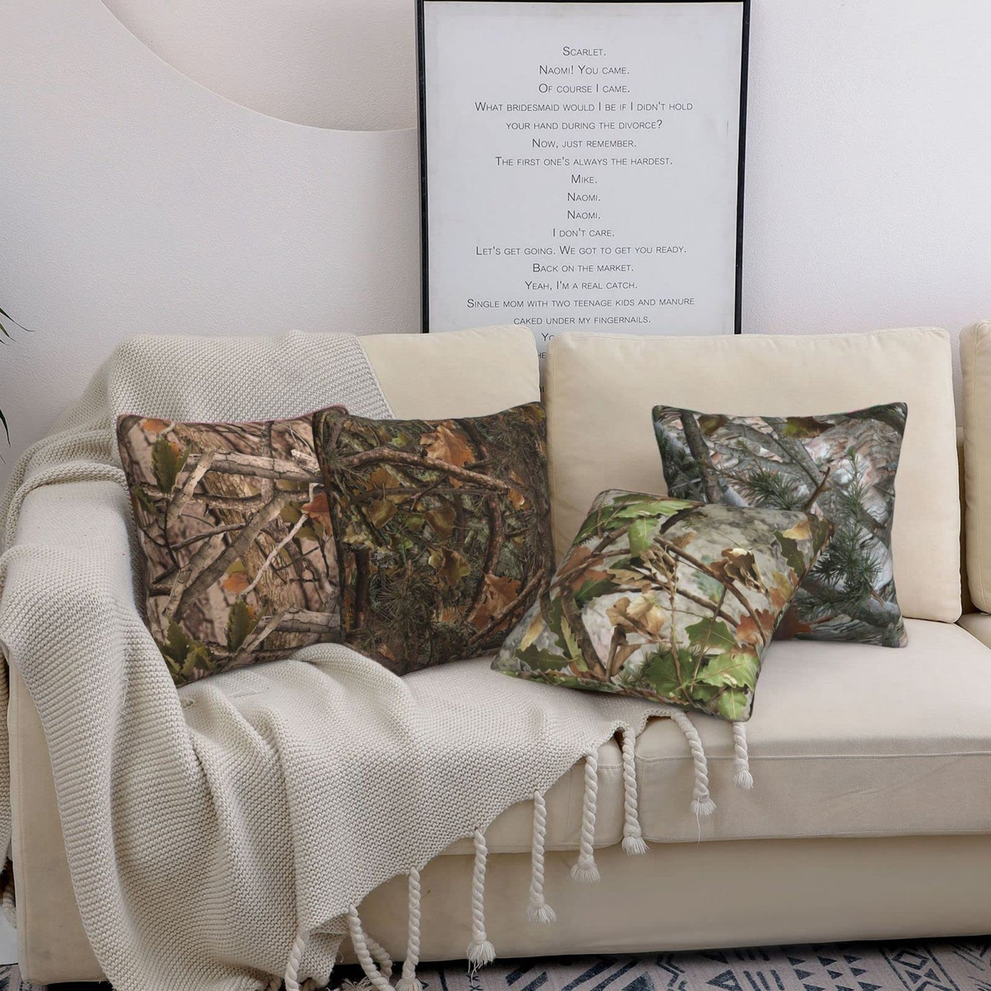 Worltoldb Christmas Bear Deer Throw Pillow Covers Set of 4 Winter Xmas Decorative Soft Linen Fabric Square Cushion Case for Room Bedroom Sofa Car 18x18 (508, 18"x18")