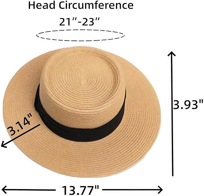 Sun Hat - Foldable Straw Beach Sun Hat for Women UPF40+,Beige Strap Khaki