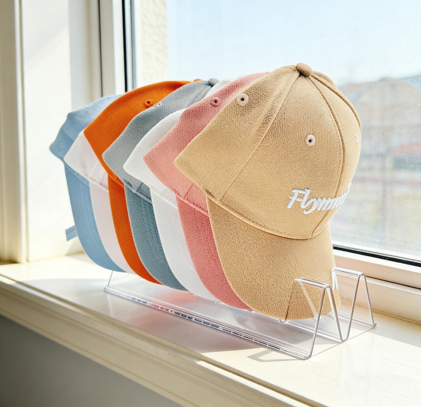pavtner Hat Organizer for Baseball Caps,2 Pack Clear Acrylic Hat Stand For 14 Baseball Caps,Hat Holder for Display and Organization for Closet, Bedroom,Dresser, Office, Hat Racks