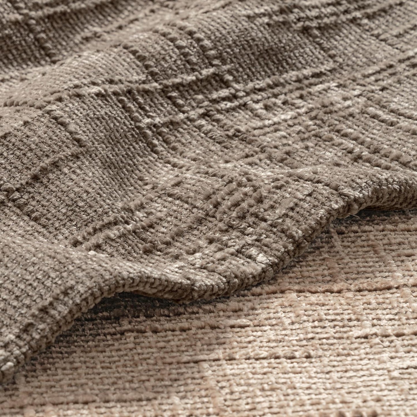 MIULEE Textured Throw Pillow Covers Thick Chenille Decorative Pillows Taupe Grey 18x18 Inch Set of 2 Modern Boho Farmhouse Home Decor Neutral Cushion Covers for Couch Sofa Living Room Bedroom