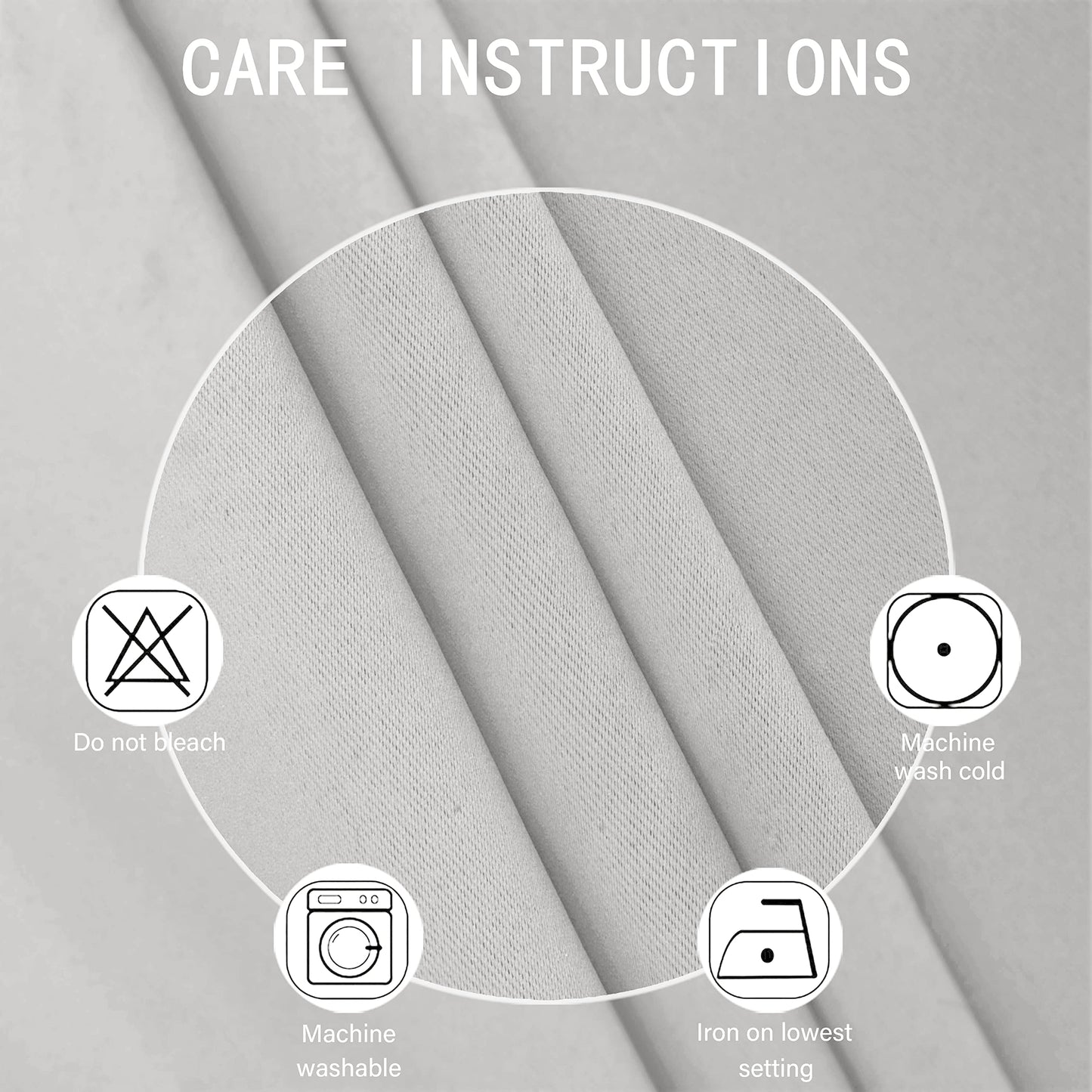 LEMOMO 100% Blackout Curtains 52 x 84 Inch/Light Grey Curtains 2 Panels with Black Lining Room Darkening Thermal Insulated Bedroom Curtains