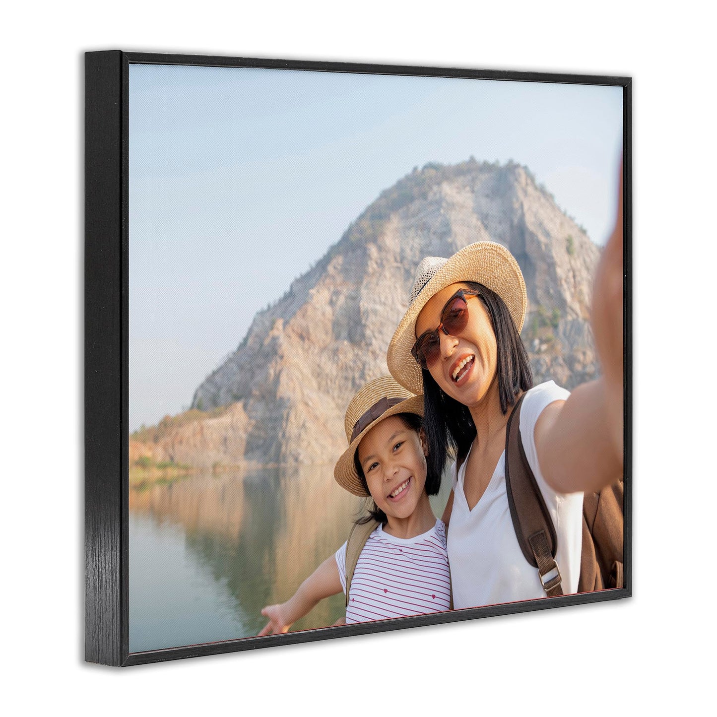 Stupell Industries – Turn Your Photo into Custom Hanging Wall Art – Personalized Wall Decor – Made in USA – Rectangular Framed Giclee Art Midnight Black Frame - 30x24 Inches (Landscape)